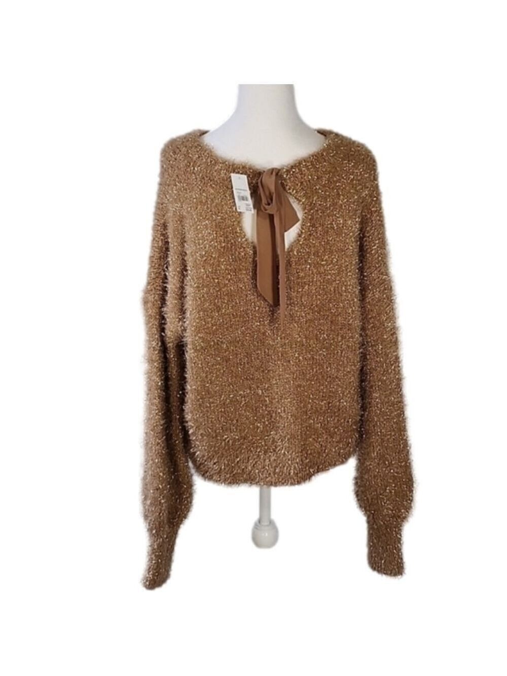 CATO LADIES GOLD SPARKLE SWEATER SIZE XL